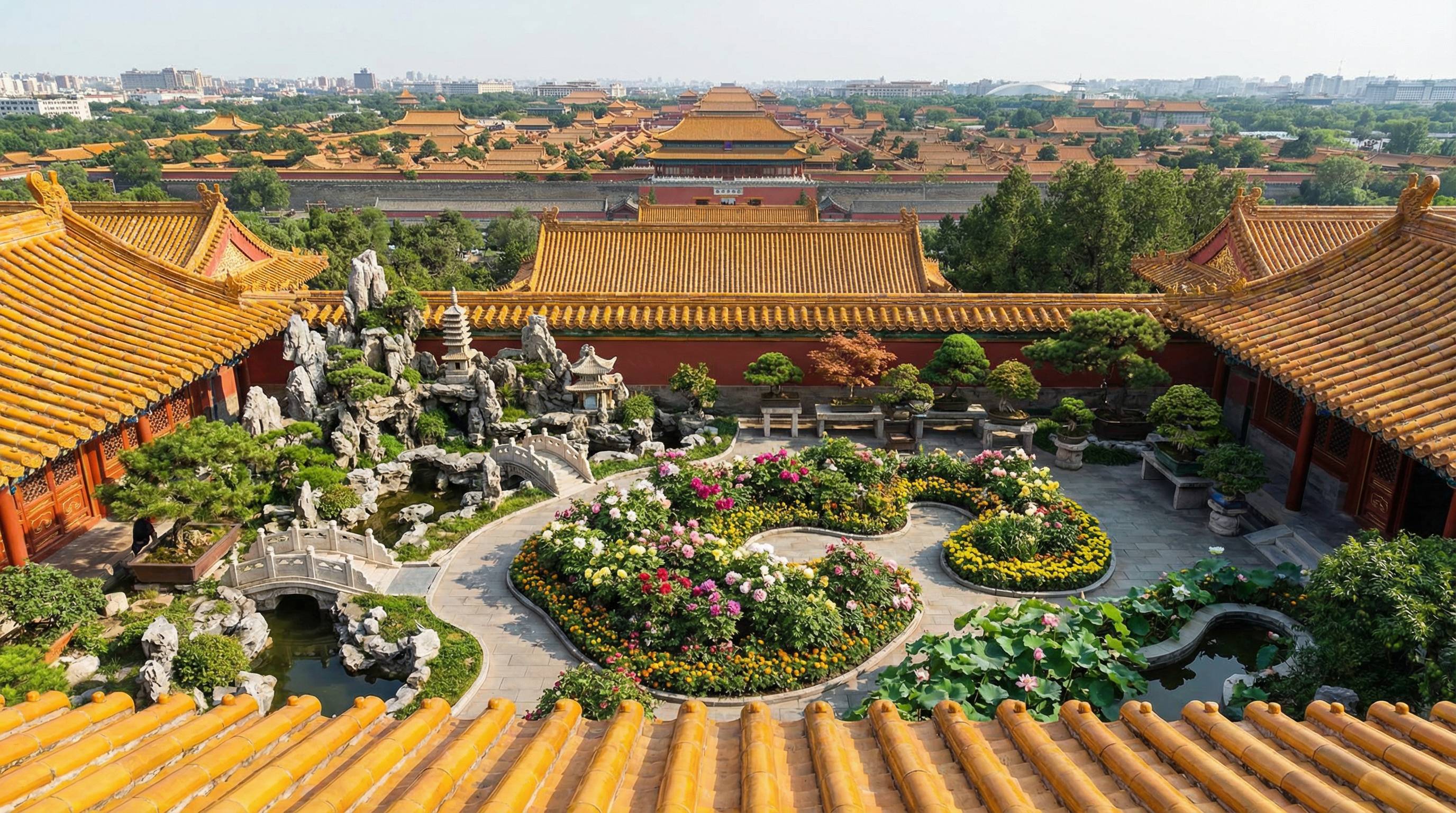 女神视频植物视频 - 皇家园林航拍视频