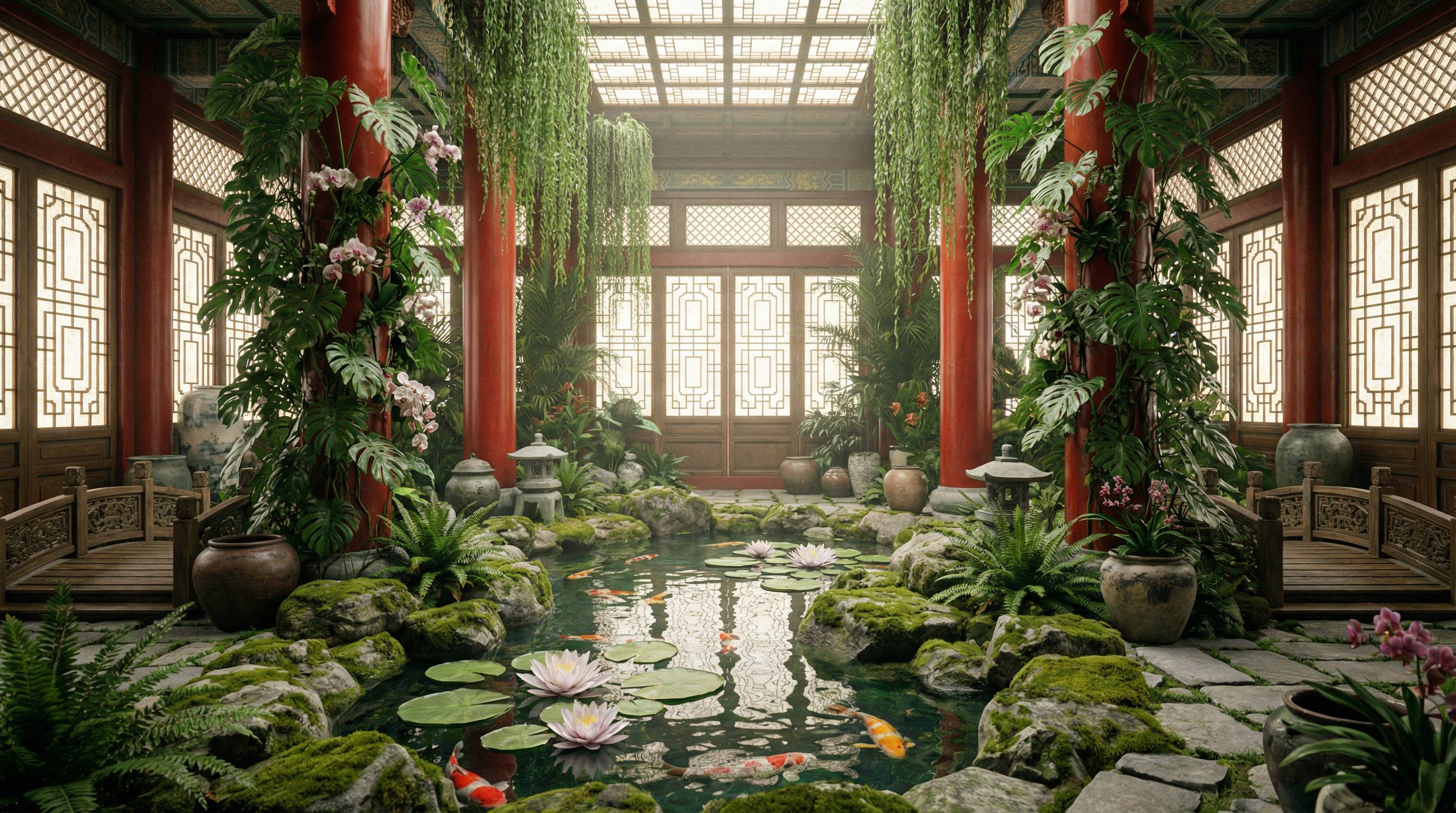 女神视频植物视频 - 室内植物园视频